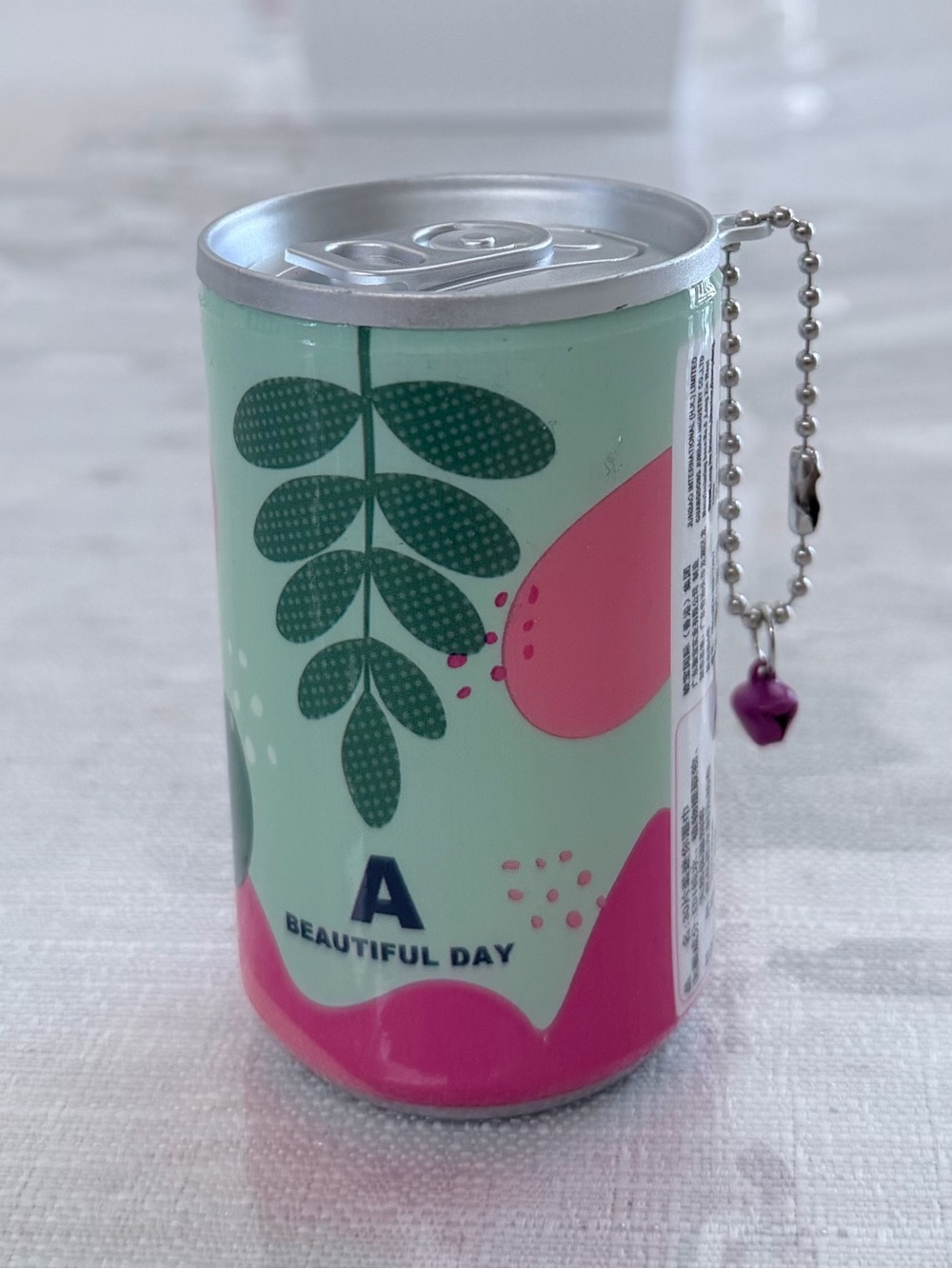 30 mini wet wipes Beverage Can Keychain